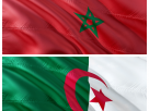 Photo montage des drapeaux algérien et marocain.